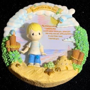 Bradford Exchange Precious Moments Collectors Plate Footprints In The Sand 7”